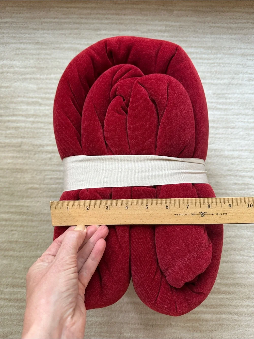 Threshold Chenille & Faux Shearling Blanket Reverse Plush Red Full Queen 90”x92”